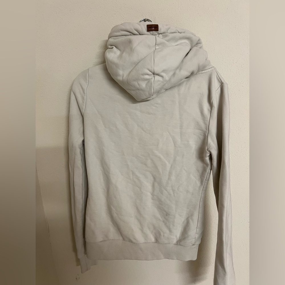 Wanakome Cream Hoodie with Brown Patch - Picture 7 of 10